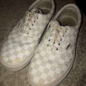 White checkerboard vans (Size 9.0 women/7.5 men)